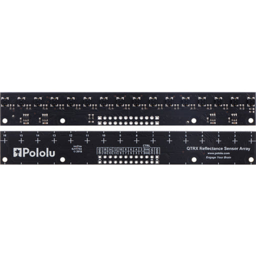 QTRX-MD-16A Reflectance Sensor Array: 16-Channel, 8mm Pitch, Analog Output, Low Current