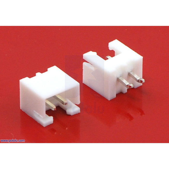 2.5 mm JST XH-Style Shrouded Male Connector: 2-Pin, Straight