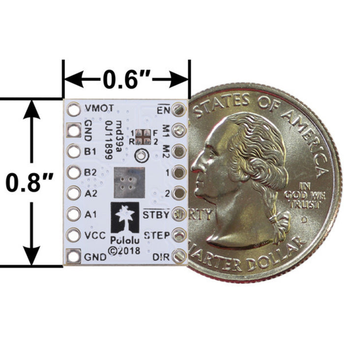 STSPIN220 Low-Voltage Stepper Motor Driver Carrier