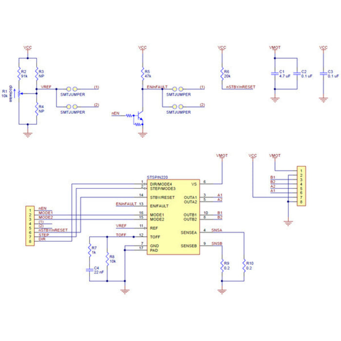 STSPIN220 Low-Voltage Stepper Motor Driver Carrier