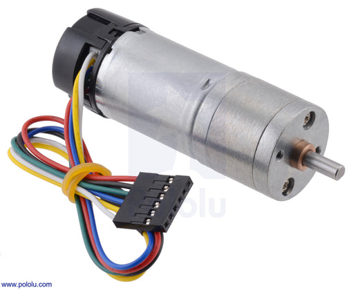 20.4:1 Metal Gearmotor 25Dx65L mm LP 6V with 48 CPR Encoder