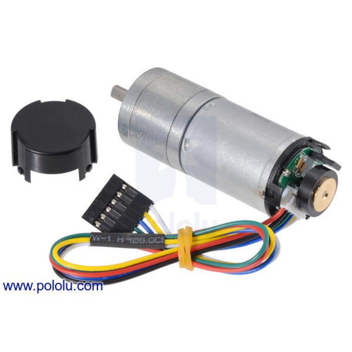 20.4:1 Metal Gearmotor 25Dx65L mm HP 12V with 48 CPR Encoder