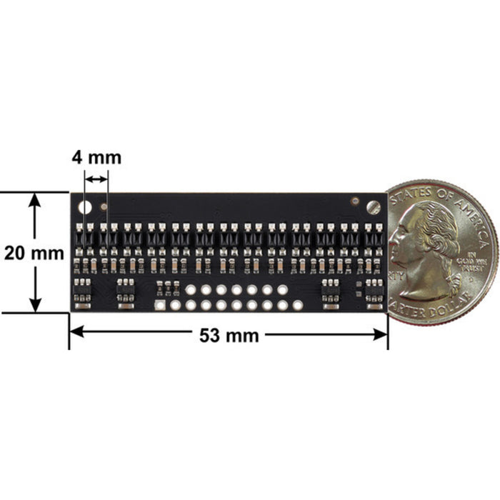 QTR-HD-13RC Reflectance Sensor Array: 13-Channel, 4mm Pitch, RC Output