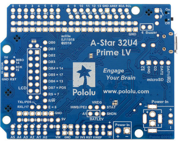 A-Star 32U4 Prime LV microSD (SMT Components Only)