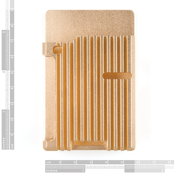 Aluminum Heatsink Case for Raspberry Pi 4 - Gold