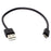 USB A to microB cable - Black - 10cm