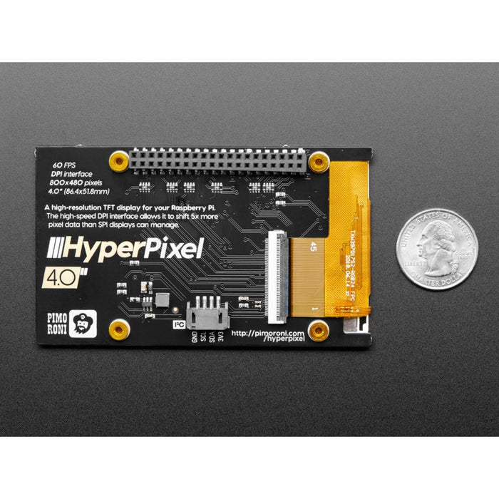 Pimoroni HyperPixel - 4.0" Hi-Res Display for Raspberry Pi - Non-Touch