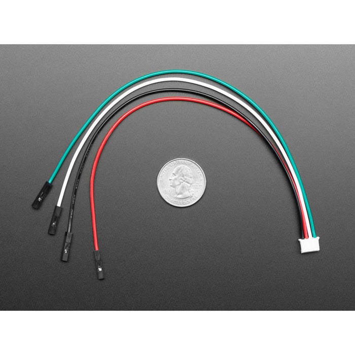 JST PH 4-Pin to Female Socket Cable - I2C STEMMA Cable - 200mm