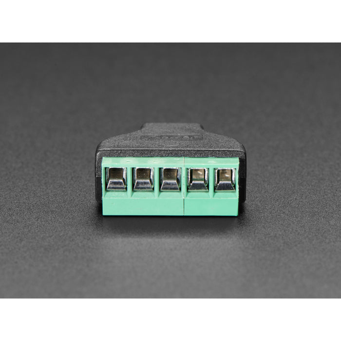 USB Mini B Male Plug to 5-pin Terminal Block