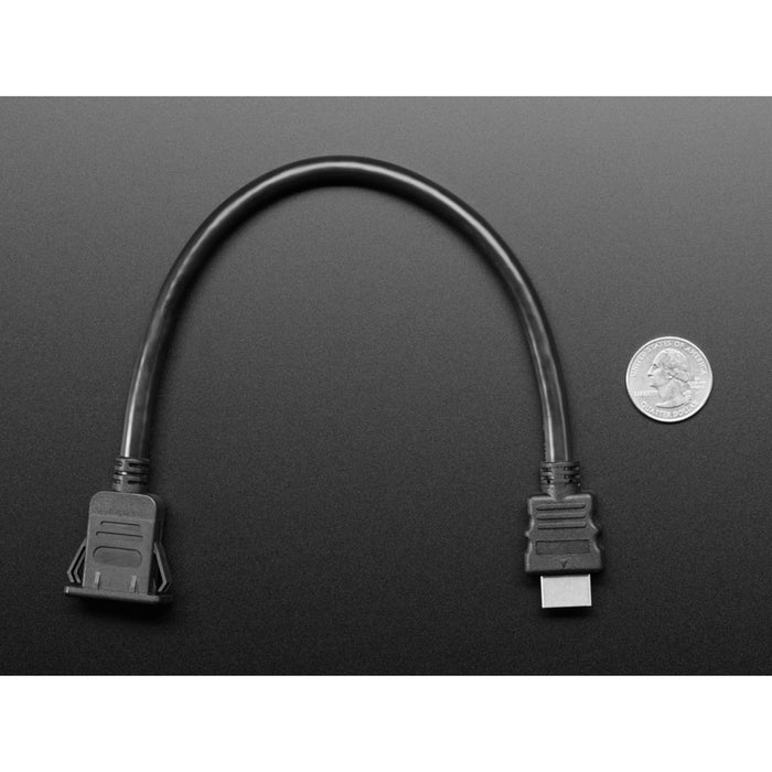 Snap-In Panel Mount HDMI Cable - 30cm