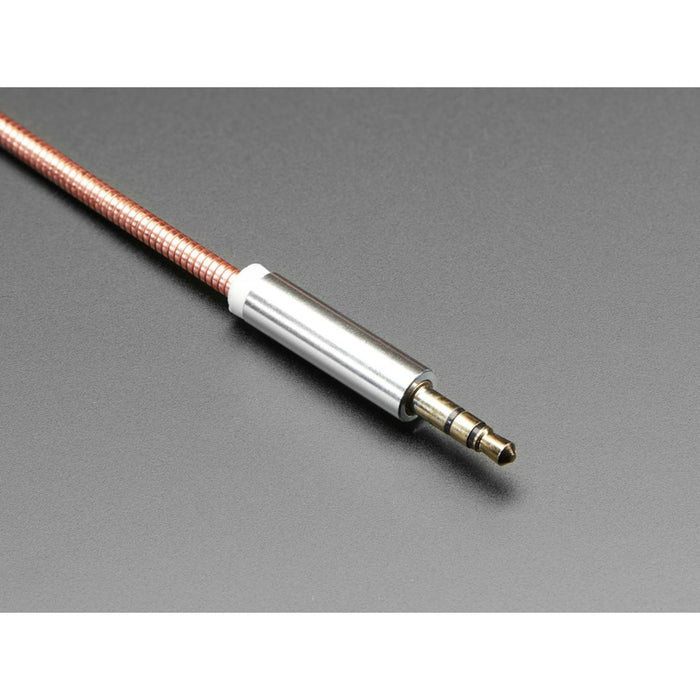 3.5mm Stereo Male/Male Cable - Copper Metal - 1 meter long