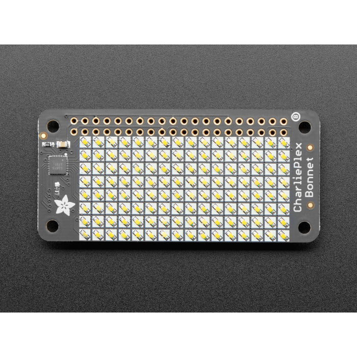 Adafruit CharliePlex LED Matrix Bonnet - 8x16 Cool White LEDs