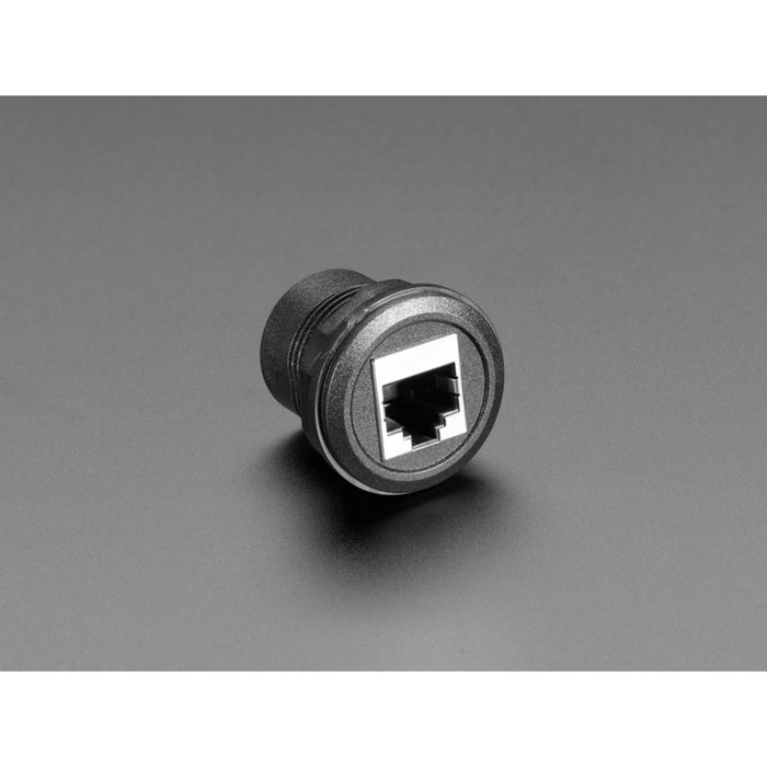 RJ-45 Ethernet Round Panel Mount Adapter Plug