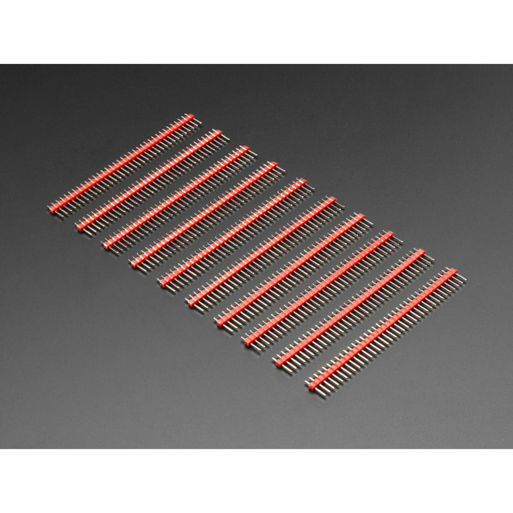 Break-away 0.1" 36-pin strip male header - Red - 10 pack