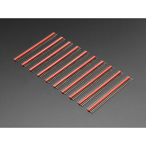 Break-away 0.1" 36-pin strip male header - Red - 10 pack