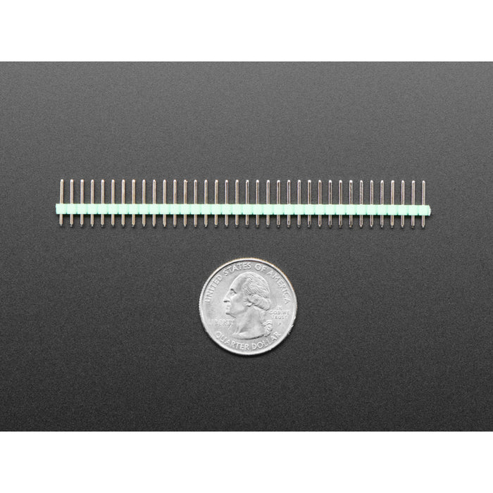 Break-away 0.1" 36-pin strip male header - Green - 10 pack