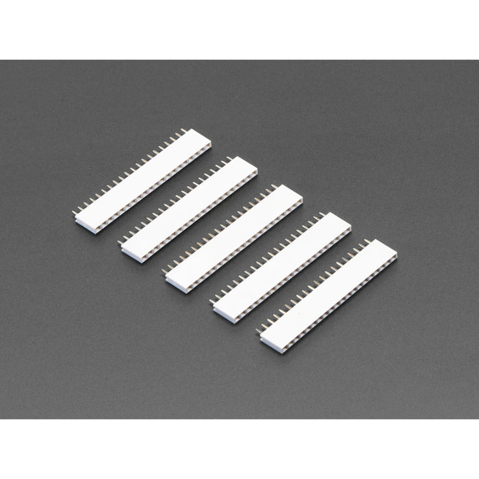 20-pin 0.1" Female Header - White - 5 pack