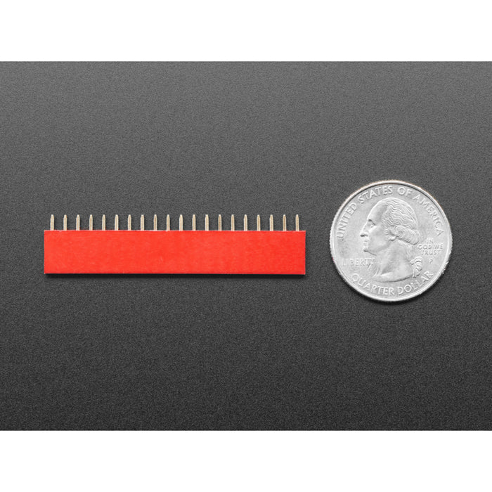 20-pin 0.1" Female Header - Red - 5 pack