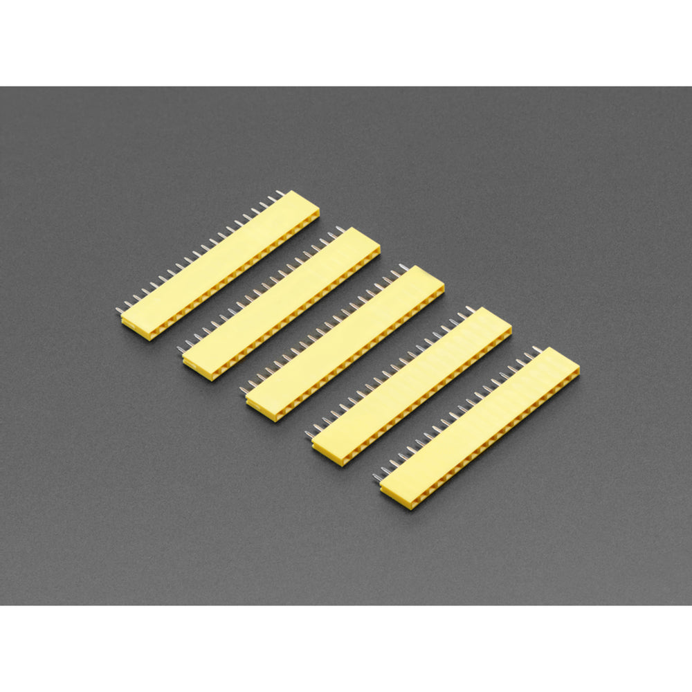 20-pin 0.1" Female Header - Yellow - 5 pack