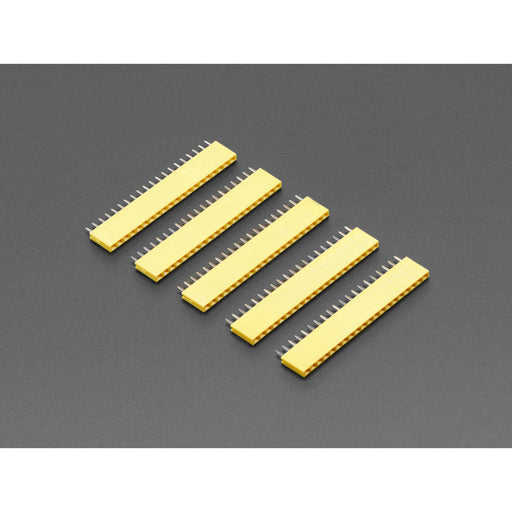 20-pin 0.1" Female Header - Yellow - 5 pack