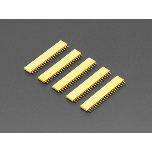 20-pin 0.1" Female Header - Yellow - 5 pack