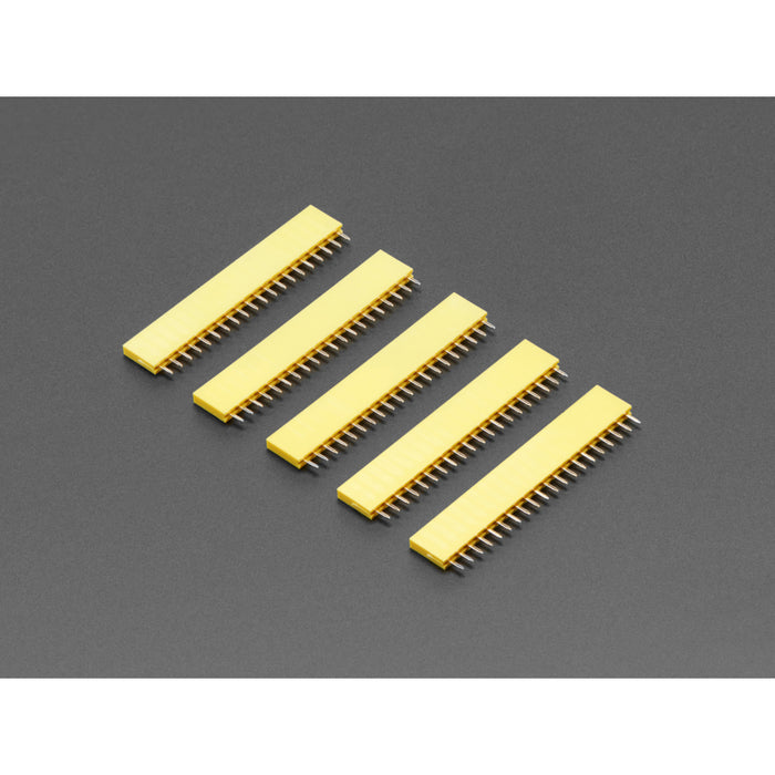 20-pin 0.1" Female Header - Yellow - 5 pack