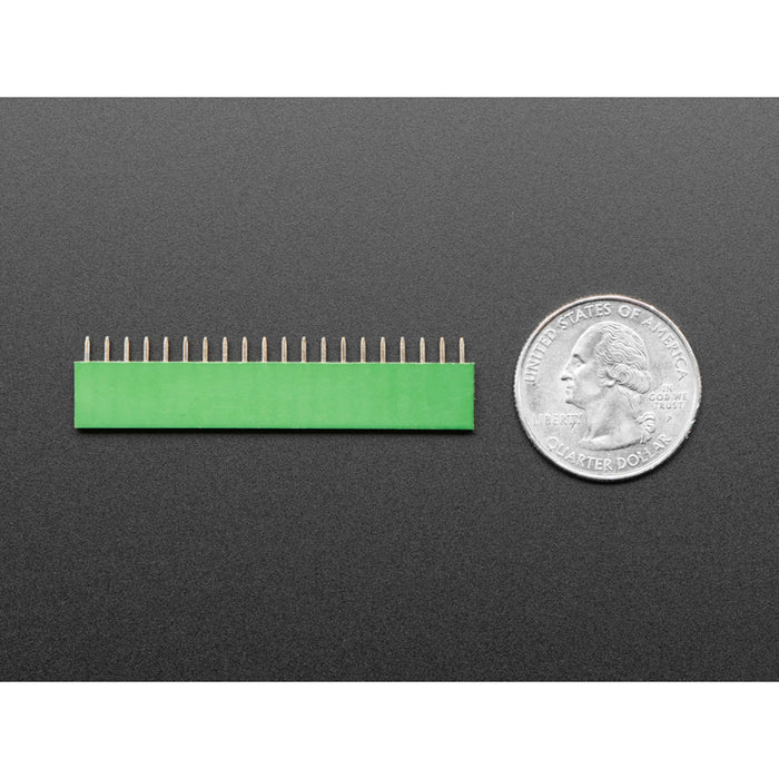 20-pin 0.1" Female Header - Green - 5 pack