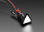 LED Illuminated Triangle Pushbutton A.K.A 1960s Sci-Fi Buttons - White