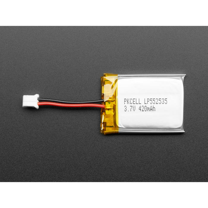 Lithium Ion Polymer Battery with Short Cable - 3.7V 420mAh