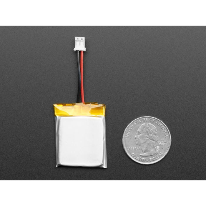 Lithium Ion Polymer Battery with Short Cable - 3.7V 350mAh