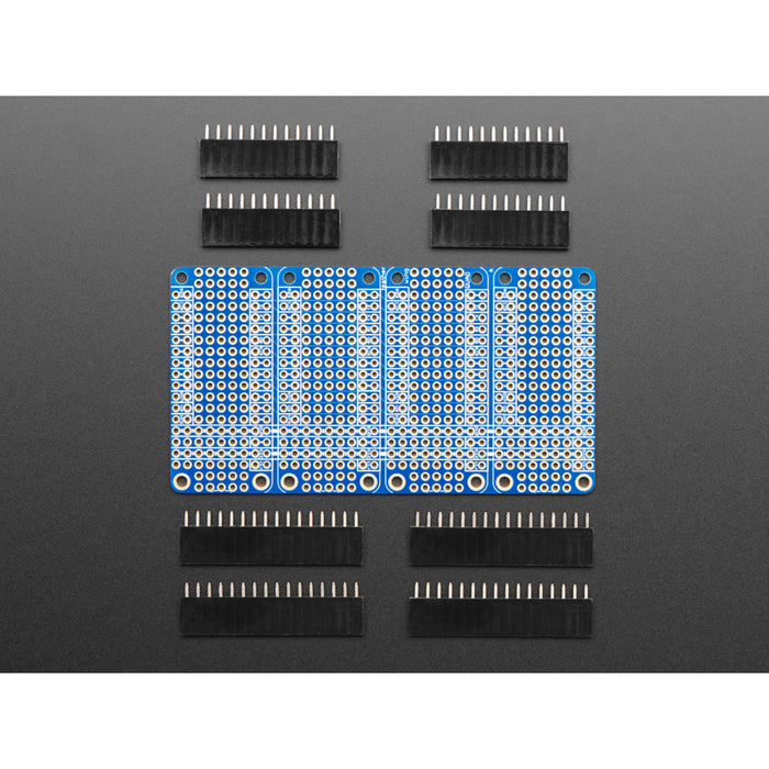 Adafruit Quad Side-By-Side FeatherWing Kit with Headers