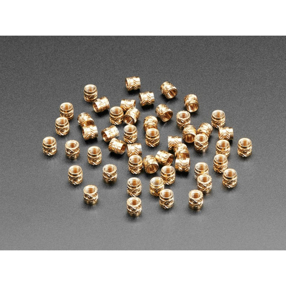 Brass Heat-Set Inserts for Plastic - M3 x 4mm - 50 pack