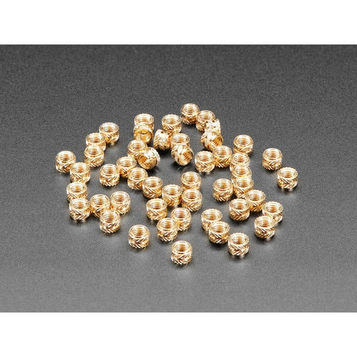 Brass Heat-Set Inserts for Plastic - M3 x 3mm - 50 pack