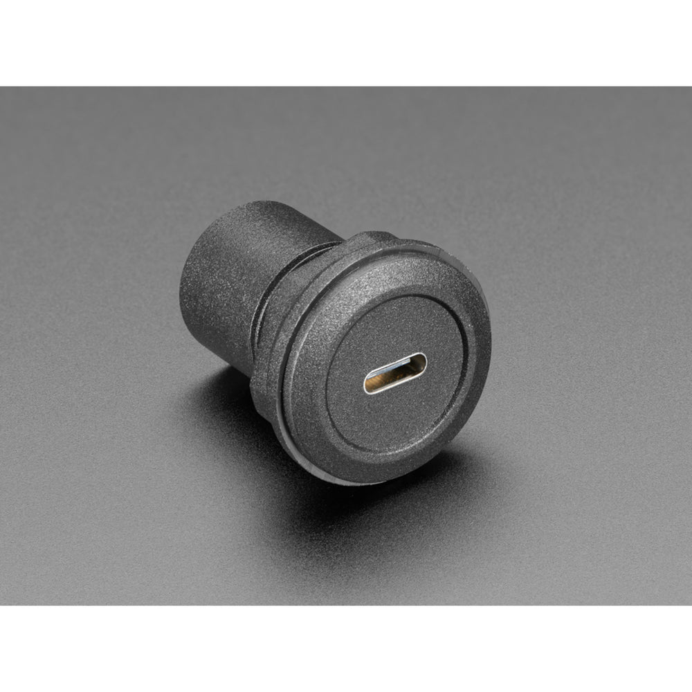 USB C Jack to Micro USB Jack Round Panel Mount Adapter