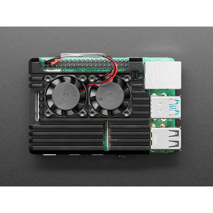 Aluminum Metal Heatsink Raspberry Pi 4 Case with Dual Fans