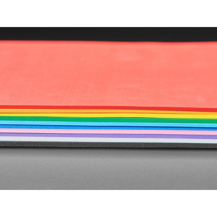 EVA Foam Pack in Rainbow Colors - 2mm thick - 10 sheets