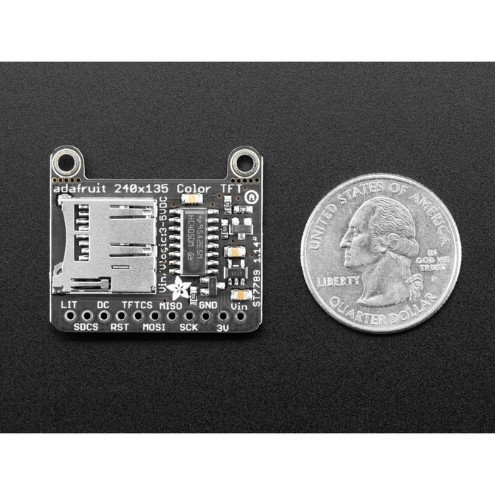 Adafruit 1.14" 240x135 Color TFT Display + MicroSD Card Breakout - ST7789