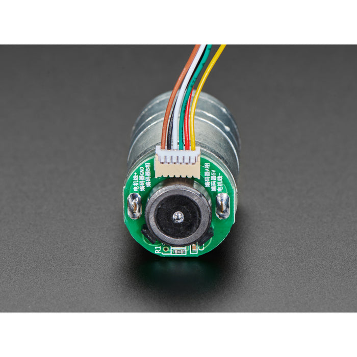 Geared DC Motor with Magnetic Encoder Outputs - 7 VDC 1:20 Ratio