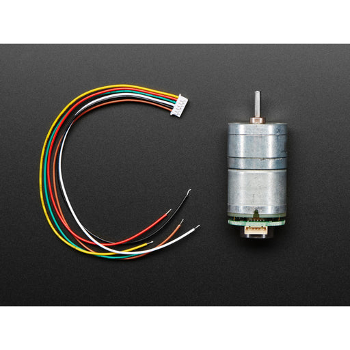 Geared DC Motor with Magnetic Encoder Outputs - 7 VDC 1:20 Ratio