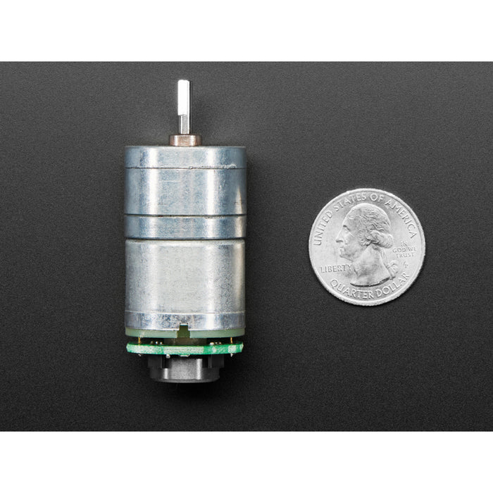 Geared DC Motor with Magnetic Encoder Outputs - 7 VDC 1:20 Ratio