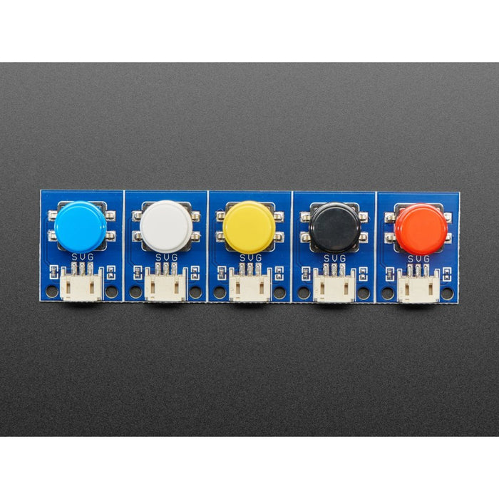 STEMMA Wired Tactile Push-Button Pack - 5 Color Pack