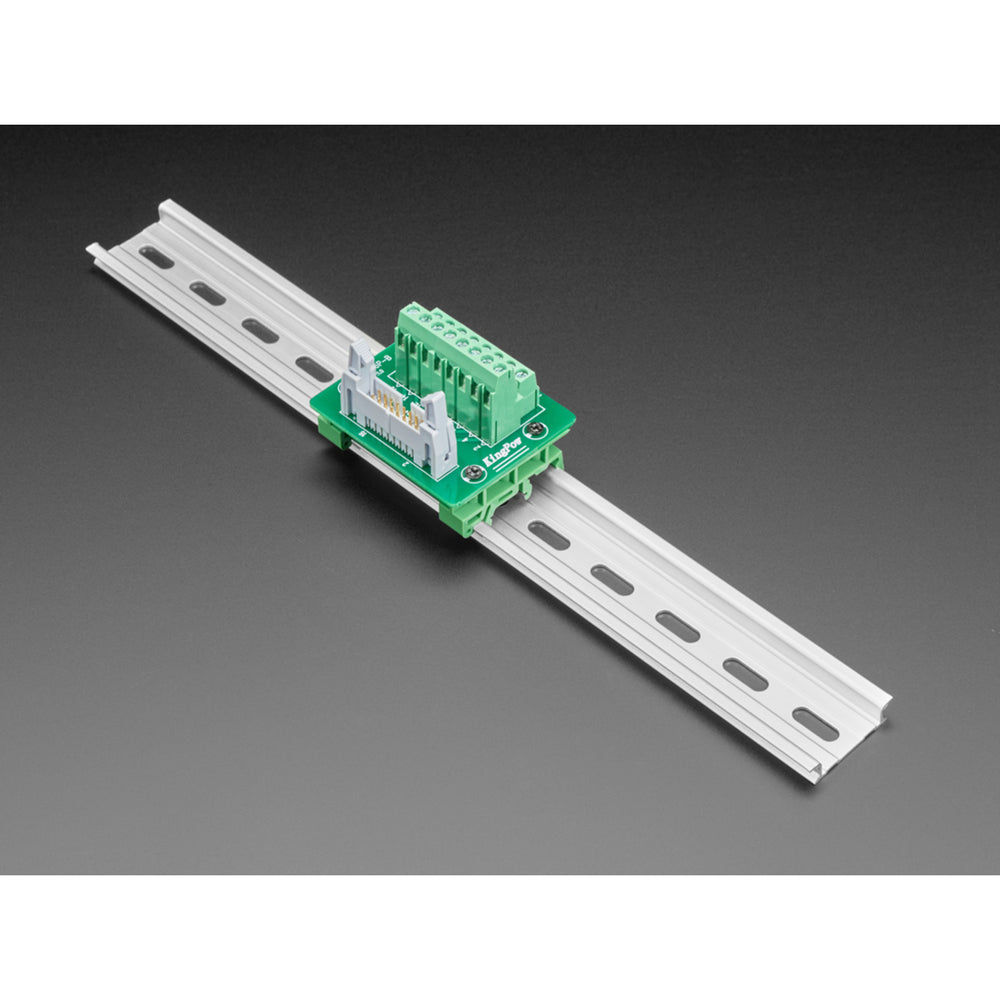 DIN Rail 2x8 IDC to Terminal Block Adapter Breakout