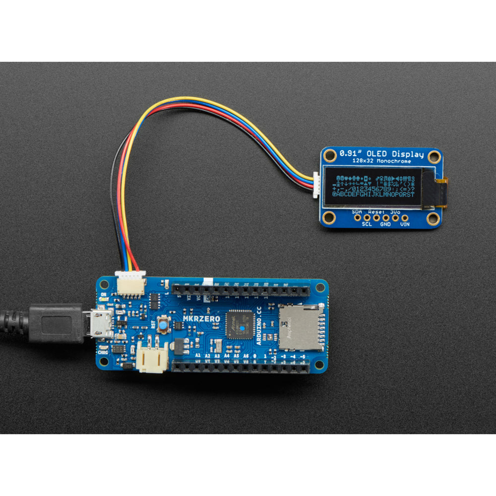 5-pin (Arduino MKR) to 4-pin JST SH STEMMA QT / Qwiic Cable - 100mm long