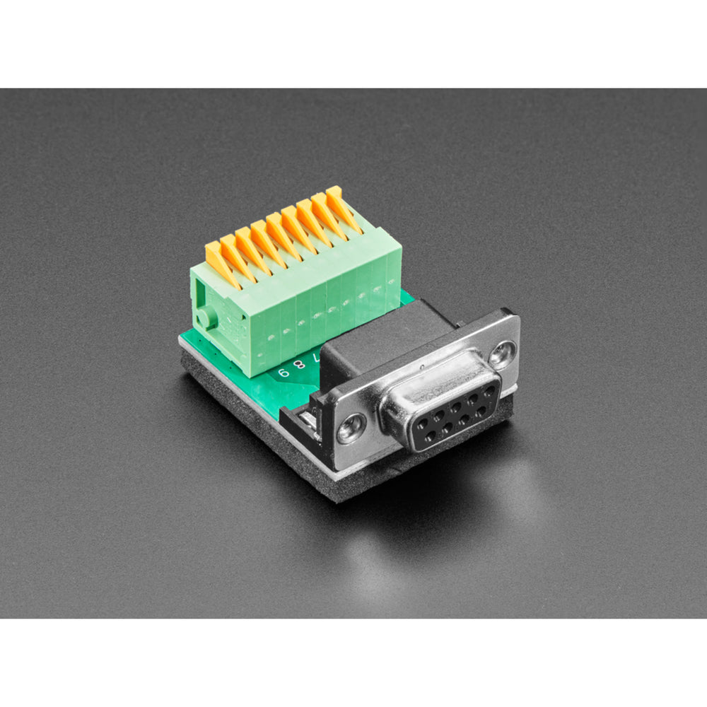 DE-9 (DB-9) Female Socket to Terminal Spring Block Adapter