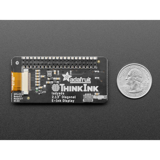 Adafruit 2.13" Monochrome E-Ink Bonnet for Raspberry Pi - THINK INK