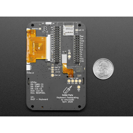 Keyboard FeatherWing - QWERTY Keyboard + 2.6" LCD