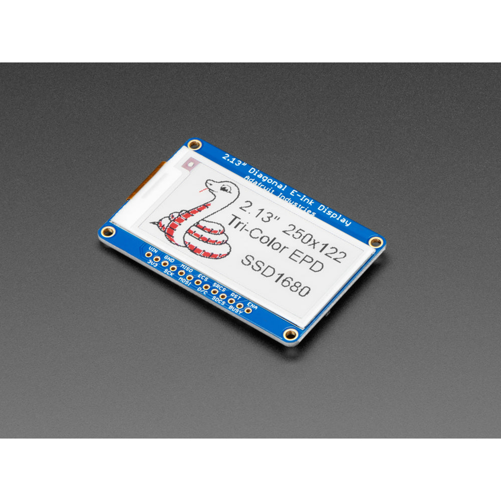 Adafruit 2.13" 250x122 Tri-Color eInk / ePaper Display with SRAM - SSD1680 Driver