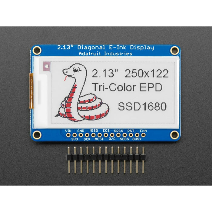 Adafruit 2.13" 250x122 Tri-Color eInk / ePaper Display with SRAM - SSD1680 Driver