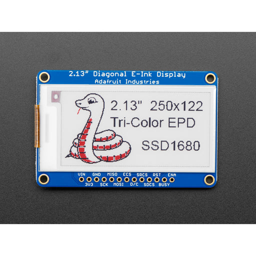 Adafruit 2.13" 250x122 Tri-Color eInk / ePaper Display with SRAM - SSD1680 Driver