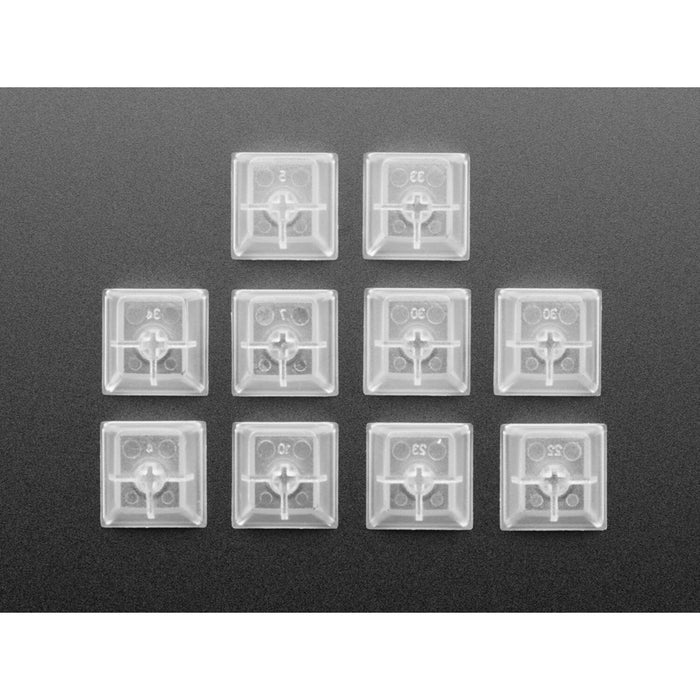 Translucent Keycaps for MX Compatible Switches - 10 pack